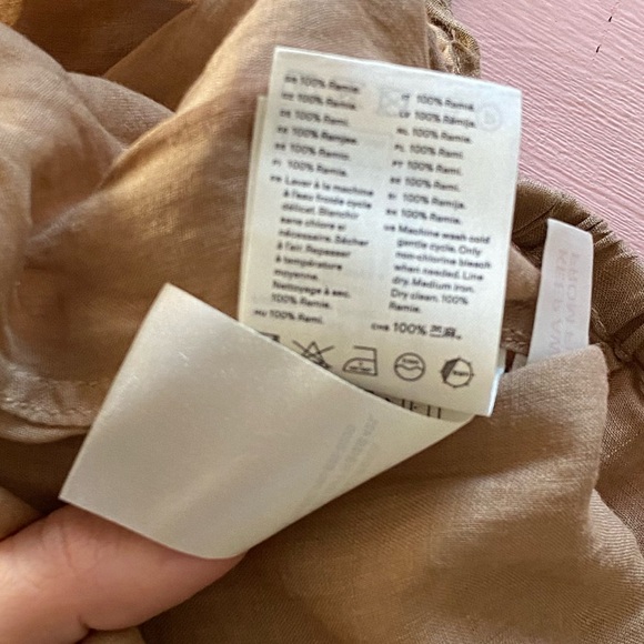 ARKET Superlight Drawstring Pants Wide Leg Breezy Beachy Ramie Ankle Women Small - Picture 10 of 11